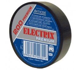 taśma electrix 200 premium czarny 19mm*18m