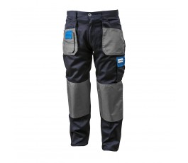 hogert spodnie robocze bawełniane xxxl granatowo-szaro-niebieskie ht5k275-3xl
