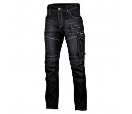 lahtipro spodnie jeansowe czarne slim fit ze wzmocnieniami rozmiar xxxl l4051706