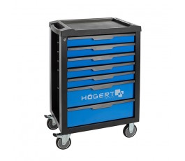 hoegert szafka warsztatowa 7-szufladowa z blokadą - wyposażona w 297 elementów ht7g048-297