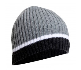 lahtipro czapka akrylowa z ociepliną szaro-biała l102070s