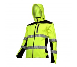 lahtipro kurtka ostrzegawcza softshell z odpinanymi rękawami żółta rozmiar xxxl l4091906